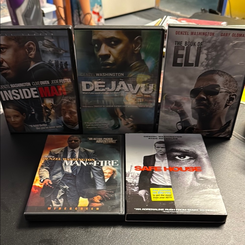 Denzel Washington Movie Collection DVD Set - Black
